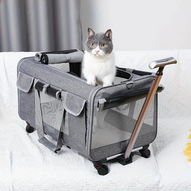 Pet Trolley Carrier – Portable, Detachable, Foldable Bag – ClubPaws