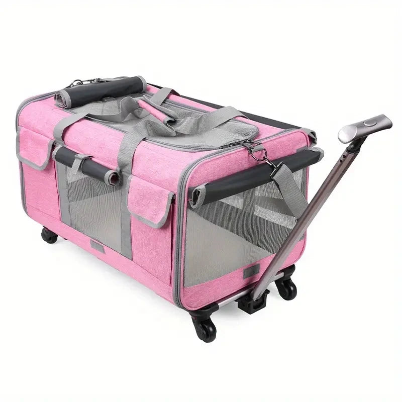 Pet Trolley Carrier – Portable, Detachable, Foldable Bag – ClubPaws