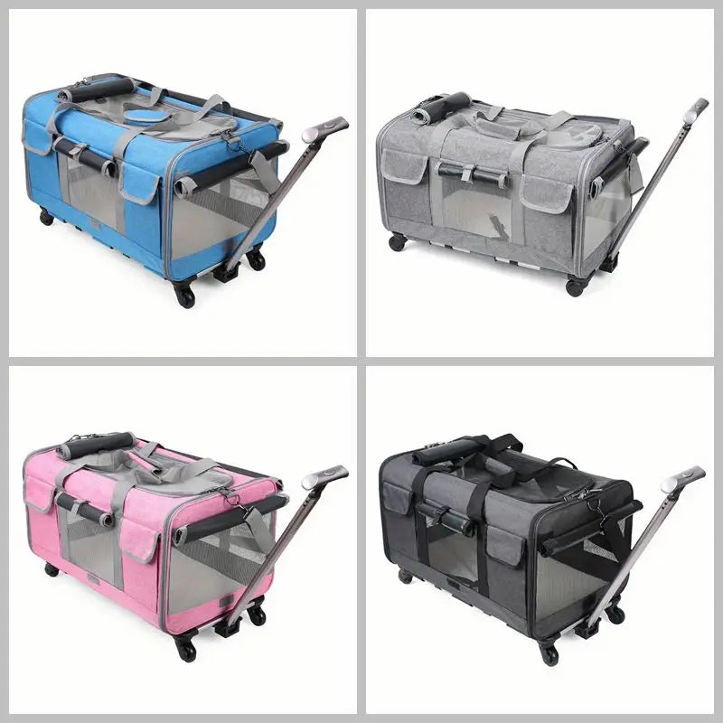Pet Trolley Carrier – Portable, Detachable, Foldable Bag – ClubPaws