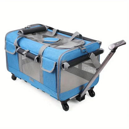 Pet Trolley Carrier – Portable, Detachable, Foldable Bag – ClubPaws
