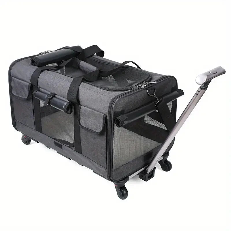 Pet Trolley Carrier – Portable, Detachable, Foldable Bag – ClubPaws