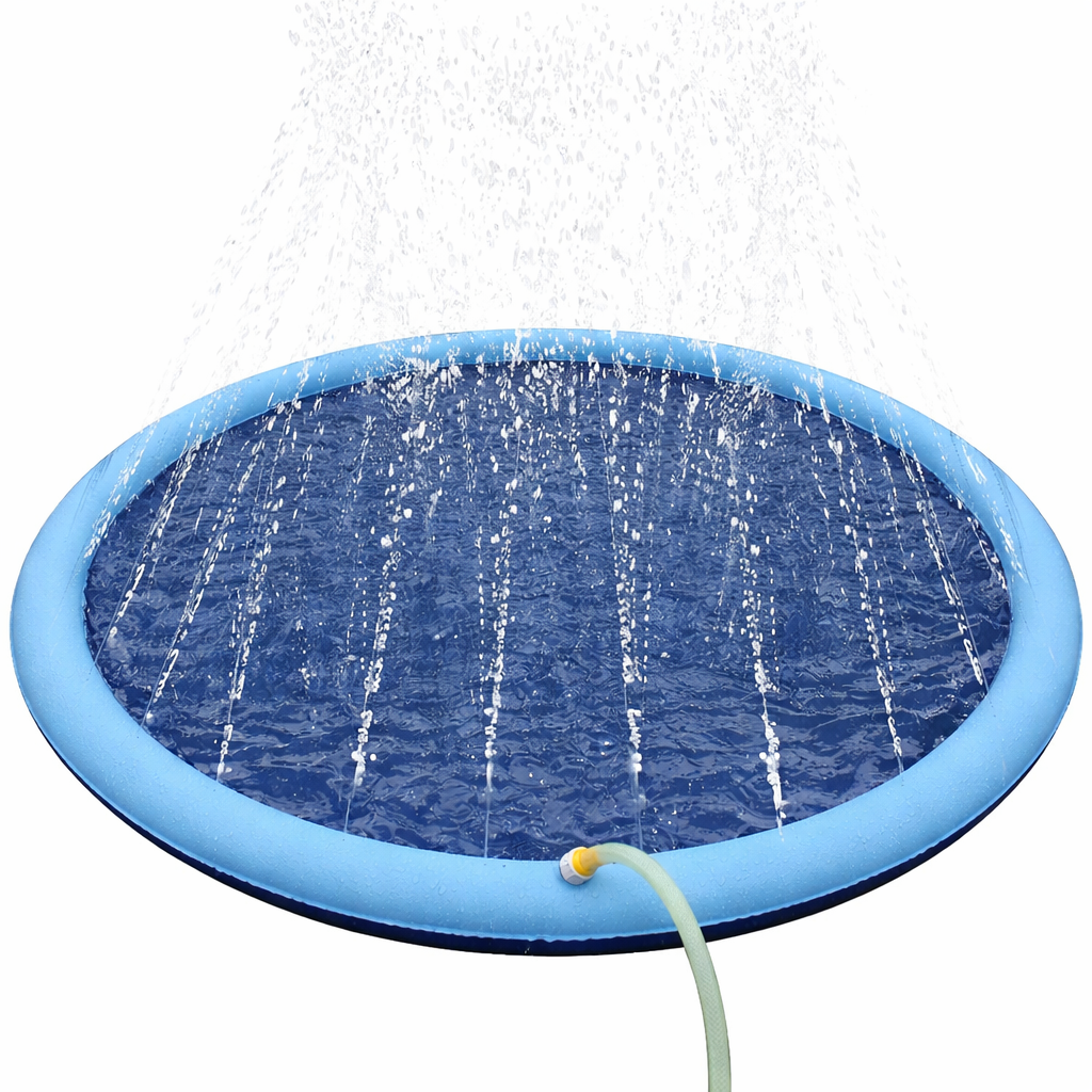 Dog Splash Pad Sprinkler Pool – Outdoor Cooling Mat