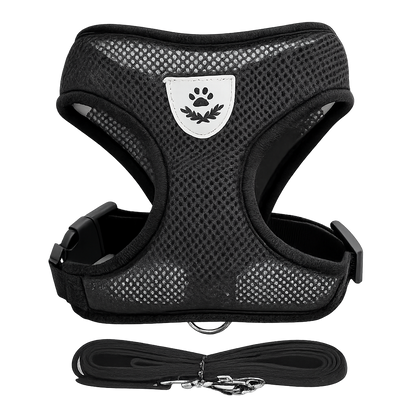 Adjustable Breathable Cat Harness Vest & Leash Set