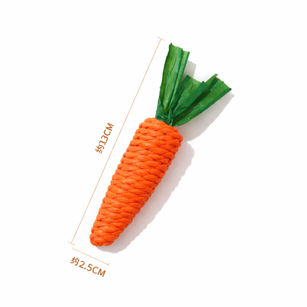 Cat Bite & Scratch Carrot Toy with Sound