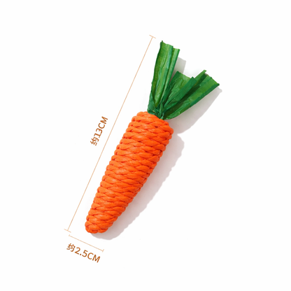 Cat Bite & Scratch Carrot Toy with Sound