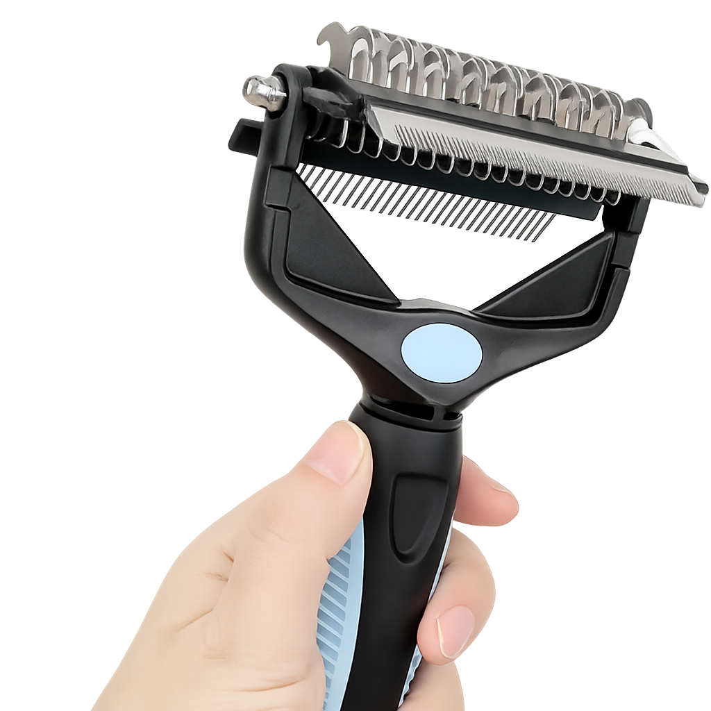 3-in-1 Pet Deshedding Brush Dog Cat Fur Remover Knot Cutter