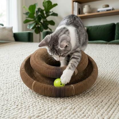ClubPaws™ ScratchNest – Interactive Cat Scratcher & Play Lounge