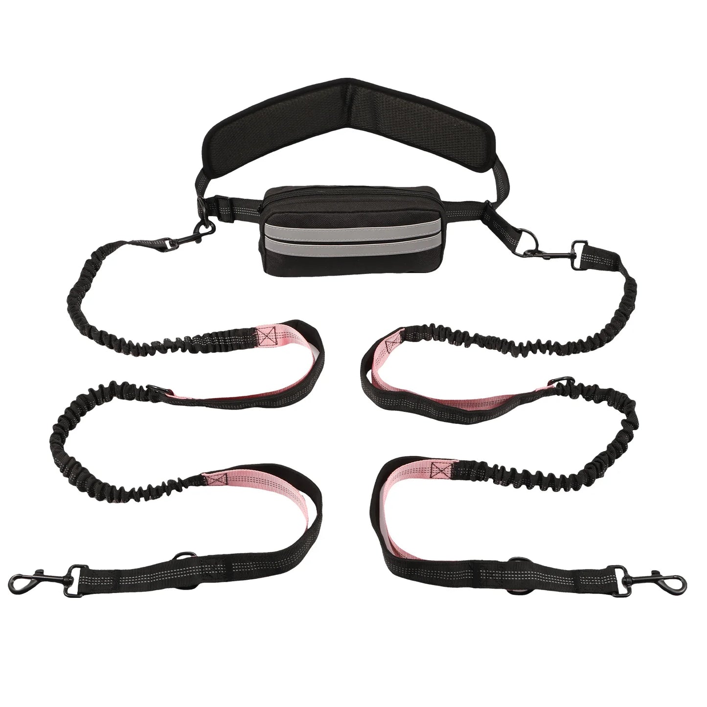 Retractable Elastic Dog Leash with Waist Bag – Hands-Free – ClubPaws