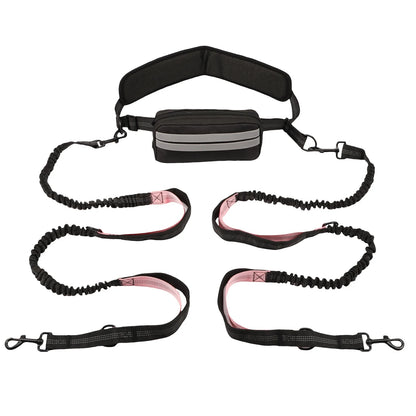 Retractable Elastic Dog Leash with Waist Bag – Hands-Free – ClubPaws