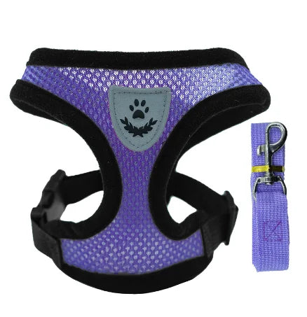 Adjustable Breathable Cat Harness Vest & Leash Set