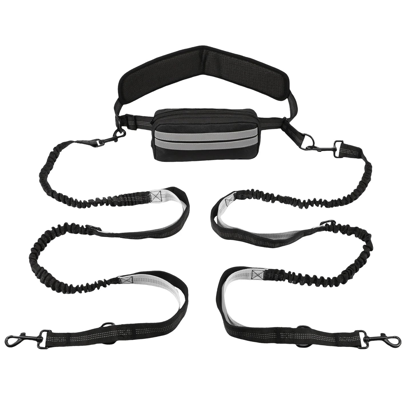 Retractable Elastic Dog Leash with Waist Bag – Hands-Free – ClubPaws