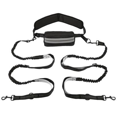 Retractable Elastic Dog Leash with Waist Bag – Hands-Free – ClubPaws