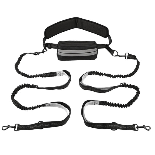 Retractable Elastic Dog Leash with Waist Bag – Hands-Free – ClubPaws