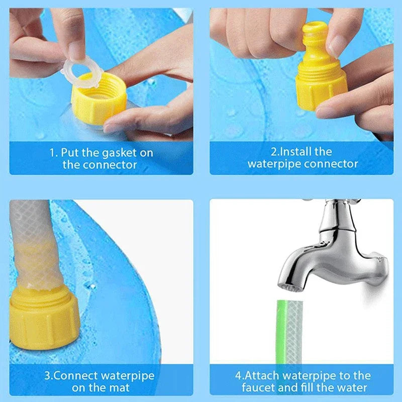 Dog Splash Pad Sprinkler Pool – Outdoor Cooling Mat