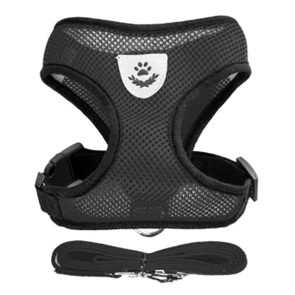 Adjustable Breathable Cat Harness Vest & Leash Set